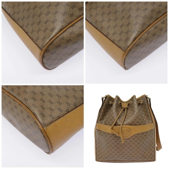 GUCCI Micro GG Supreme Shoulder Bag Beige Gold - Picture 11 of 15